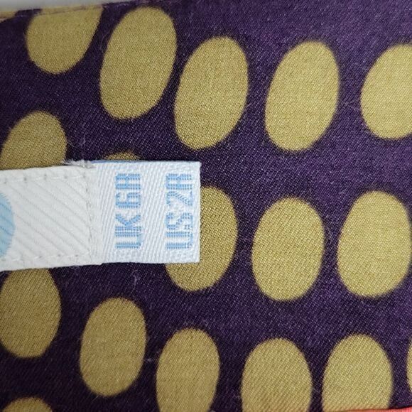 Boden Geometric Dot Wrap Dress Silk Blend 2 XS - Picture 7 of 9